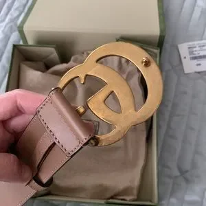Gucci | Accessories | Gucci Marmont Belt Taupe Sz 8 | Poshmark display picture 2